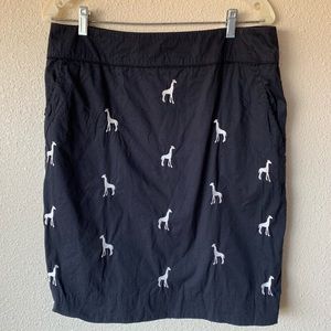 Anthropologie Leifnotes noon Safari Giraffe Skirt
